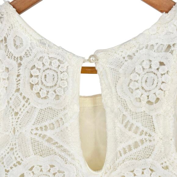 Japna NWT Cream Crochet Dress Size M - Picture 7 of 7
